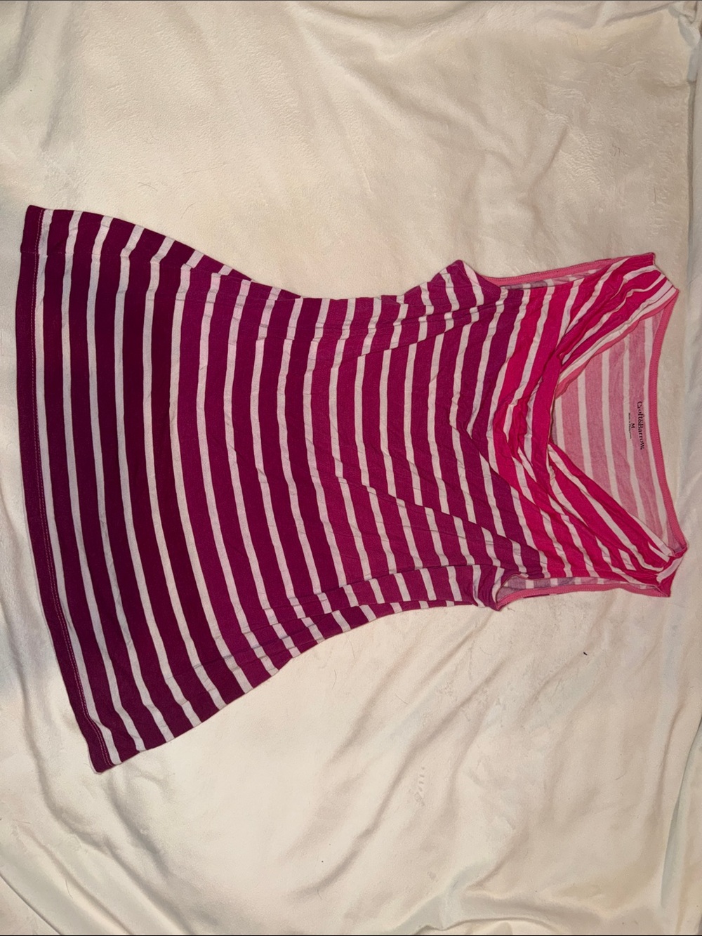 croft & barrow Pink and White Striped Tank